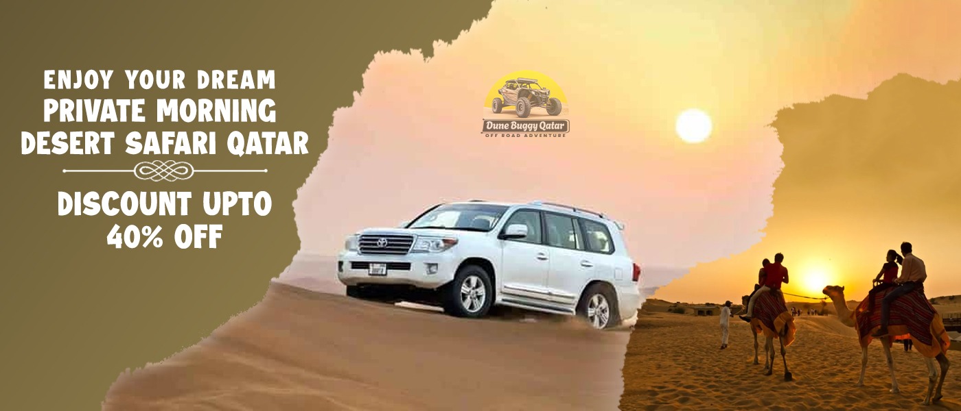 private morning desert safari qatar banner