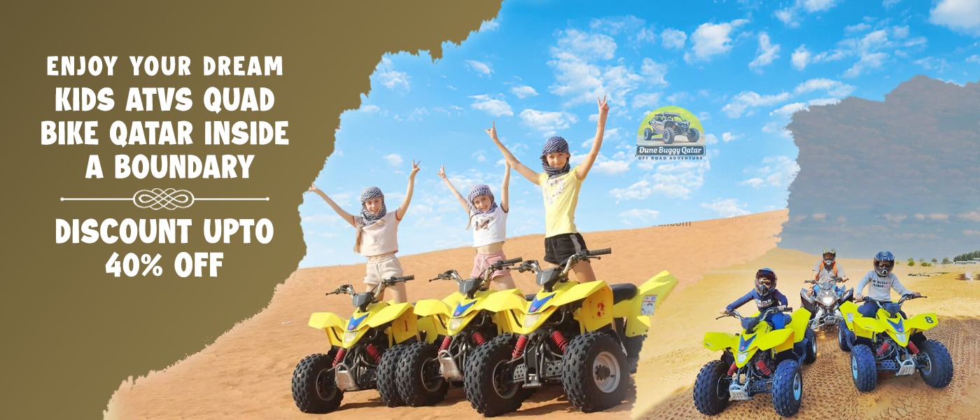 kids atvs quad bike qatar inside a boundary banner